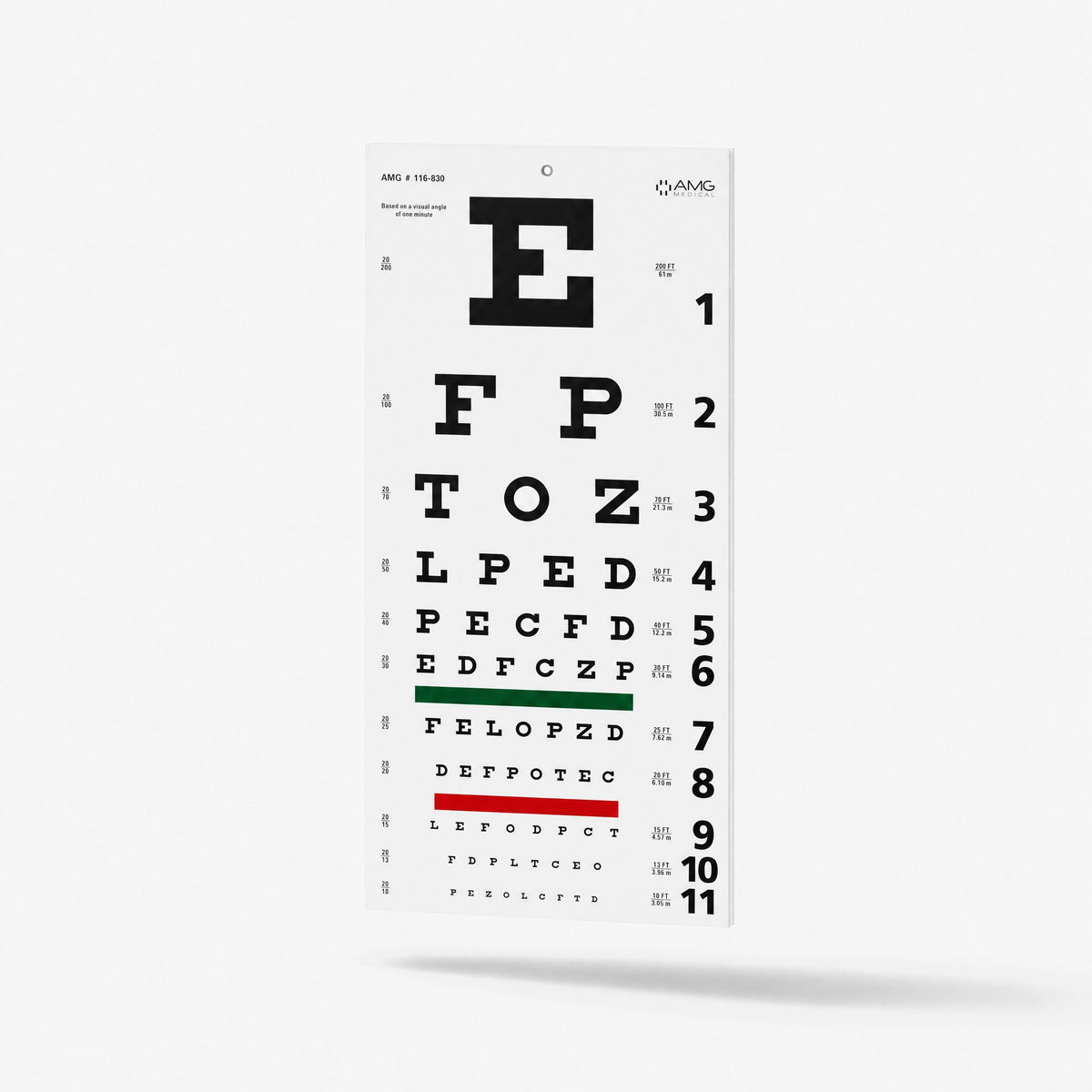 AMG Snellen Eye Chart — Vinyl, Black, White