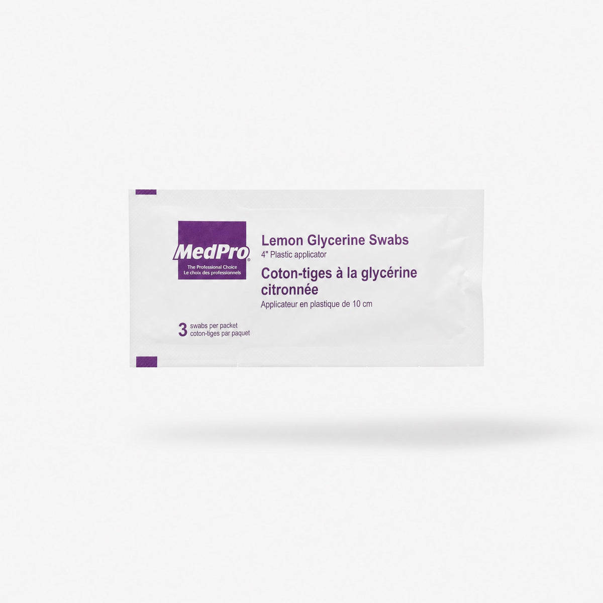 MedPro Lemon Glycerine Swabs — Plastic — Glycerine Swab, Lemon