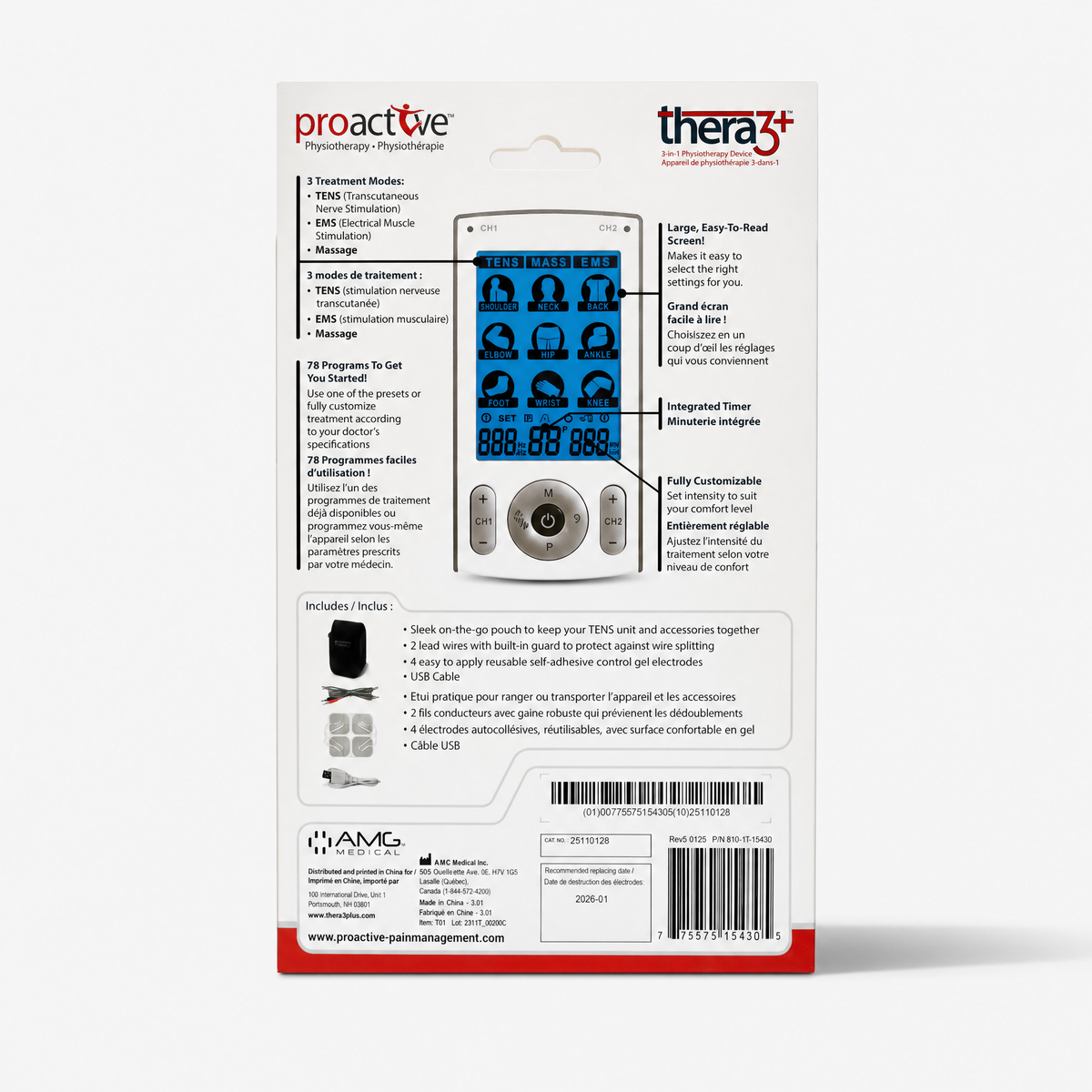 Thera3+ 3 in 1 TENS, EMS, Massage