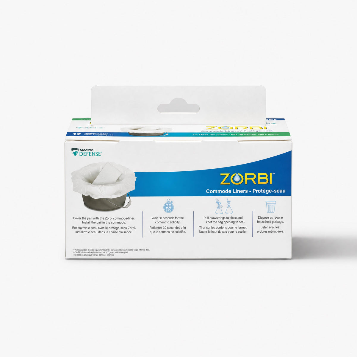 Zorbi Commode Liners: 100% PCR