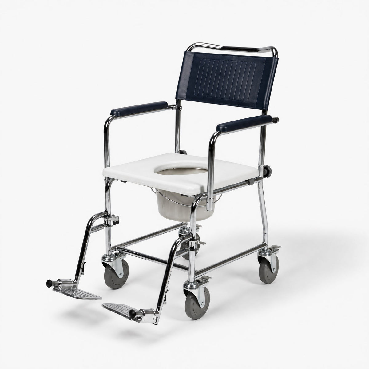 MedPro Defense Euro Commode with Drop Down Armests, Pail