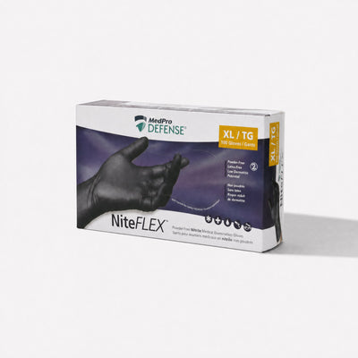 MedPro Defense NiteFlex Black Nitrile Gloves
