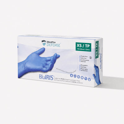 MedPro Defense BluIris Nitrile Medical Exam Gloves