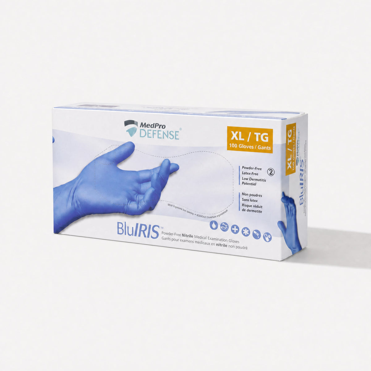 MedPro Defense BluIris Nitrile Medical Exam Gloves