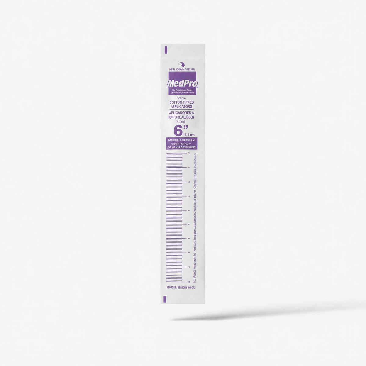 Applicateurs en bois à embout coton MedPro 6 pouces